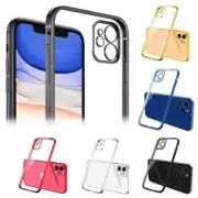 For iPhone 12 / 12 mini / 12 Pro Max Clear Metallic Bumper Case Ultra Thin Slim