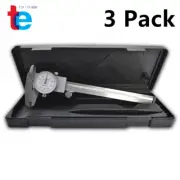 3 Pack 6 Inch Dial Caliper Stainless Steel Shockproof Of Gauge 0.001" Accuracy