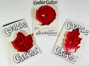 Vintage Land Of Make Believe Hope, New Jersey COOKIE CUTTER -TURKEY LEAFS Red