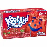 2 Boxes Kool-Aid Jammers, Cherry Flavor 10 X 180ml/6.1oz Fresh Delicious