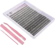 KAILIKETIY False Eyelashes Cluster Kit Individual Eyelash Extension Kit with Lash Bond Seal Tweezers