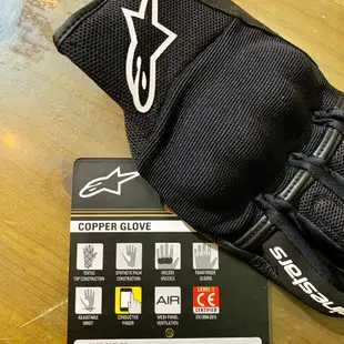 任我行騎士部品 Alpinestars A星 Copper Gloves 防摔 觸控 皮布混合 CE等級 手套 #黑白