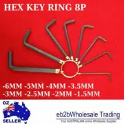 ALLEN HEX KEY 8Pcs Set 1.5 2 2.5 3 35 4 5 6MM ALAN Key WRENCH Metric Ring holder