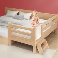在飛比找蝦皮商城精選優惠-全實木 兒童床 拼接床 加寬床邊床 嬰兒護欄床 圍欄 男女孩