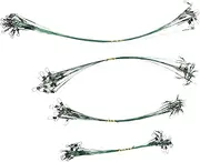 1 Set High-Strength Fishing Wire Leaders Lightweight Steel Leaders with Snap Links for Saltwater Fishing and Preventing Line Bites