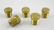 5pc Brass Pipe Fittings Hex Head Plug 1/4" NPT Fuel Boat MettleAir 121-B