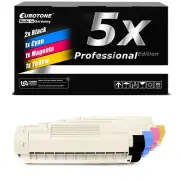 5x Eurotone Pro Toner for OKI C-5900-DN C-5550-MFP C-5500-N C-5800-N