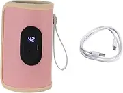 Yunhgft Portable Bottle Warmer Breast Milk Bottle Heater, Breastmilk Milk Heater Nursing Bottle Heater for Indoor Going Out, Pink