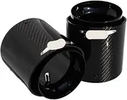 Muffler tip, 1 Pcs Carbon Fiber Car Exhaust Tip Compatible For Mini F54 F55 F56 F57 F60 R60 R61 R55 R56 R57 R58 R59 S JCW Auto Accessories(Black 85MM)