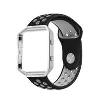 在飛比找蝦皮購物優惠-Fitbit Blaze 錶帶帶框架、運動矽膠軟帶帶通風孔和