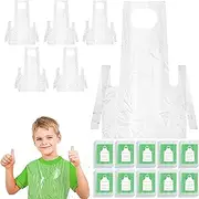 Disposable Aprons for Kids 100PCS - Plastic Aprons Small Clear Polytene Kids Apron Waterproof Child Apron DIY Art Apron