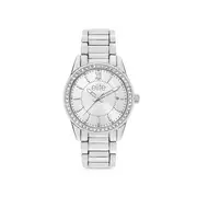 Elite Ladies Echo Crystal Watch in Silver