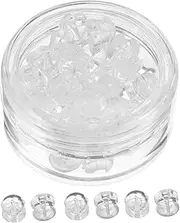 JEWEDECO 30pcs Clear Silicone Earring Backs Comfortable Secure Ear Studs Accessories for Wear for Various Earring Types Replacement Pads for Better Fit