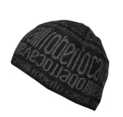 brand NEW 100 % original ROBERTO CAVALLI knitted black wool beanie cap hat Italy