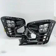2Pcs Car LED Daytime Running Light Front Bumper Fog Lamp Cover DRL Yellow Turn Signal Light for Kia Rio 2022 2023