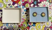 liquem Takashi Murakami Flower Earrings Rainbow Kaikai Kiki collaboration Alloy