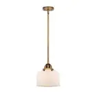 Innovations Bell 1 Light 8" Mini Pendant, LED, BB/Frosted - 288-1S-BB-G71-LED