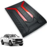 Fit 2015-2018 Ford Ranger Front Hood Scoop Bonnet Black Red Cover Trim