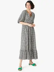 mini gingham bodega midi dress