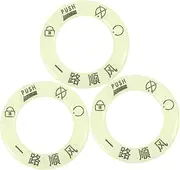 Anneome 3pcs Push to Start Button Covers Fluorescent Engine Button Stickers for Car Interior Decoration Visibility Aesthetic Car Accessories