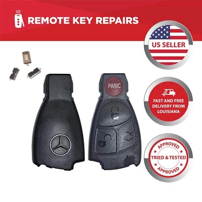 Mercedes-Benz C Class Key Fob Case Shell Replacement | 4-Button Remote Key Case