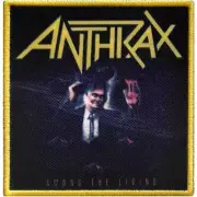 Anthrax Among The Living Yellow Border Patch Official Thrash Metal Band Merch