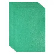 10 Sheets 2mm Glitter Foam Sheet, 11" x 8" A4 Dark Green Sparkle EVA Paper