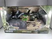 ✅Army Real Hero Soldiers Light & Sound Military Tank & HelicopterShips Free