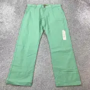 NWT Dockers Slim Tapered Pants Men's 34x29 Green Chino Stretch