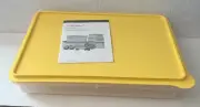 Tupperware FridgeSmart Container Rectangular Yellow New Fridge Smart