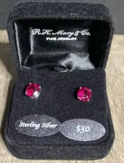 R. H. Maoy & Co. Lab Created Gemstones, Sterling Silver Fine Jewelry.0.5 cm gem