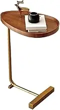 C Shaped End Table, C Table for Couch,Coffee End Table,Sofa Snack Side Side Tables,with Metal Frame, Industrial, for Living Room,Bedroom (Style C)