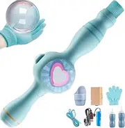 Colorful Smoke Bubble Machine, Infinite Smoke Bubble Magic Wand, Magic Interactive Elastic Bubbles Fog Wand with Colorful Lighting for Party, Outdoor Fun Bubbles Toy for Kids (Blue)
