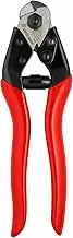 Felco Cable Cutter (F C3) - Felco Cable Cutter (F C7) - Heavy Duty Strength Steel Wire One-Hand Cable Cutter with Non-Slip Grip (7mm)