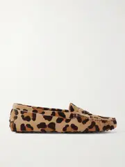 [Tod's] Tod's - Gommino Leopard-print Calf Hair Loafers - Leopard print - IT36 IT 36 Animal print