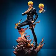 Official Goods/OP Black Suit Both Wings Sanji FFigure Game Character Anime Model Collectible Statues Toy (Black)