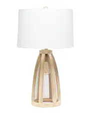 Lalia Home Wooded Arch Farmhouse Table Lamp