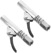 2pcs Metal Grease Nozzle Tips High Pressure Grease Coupler Quick Grease Tip Grease Locking Tips Grease Fittings Quick Release Adapter