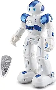 WEECOC RC Robot Toys Gesture Sensing Smart Robot Toy for Kids Can Singing Dancing Speaking Christmas Birthday Gift (Blue)