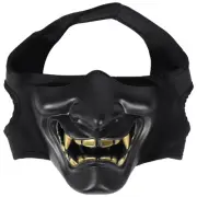 Halloween Costume Cosplay Tooth Decay Evil Demon Kabuki Samurai Half Cover 9151