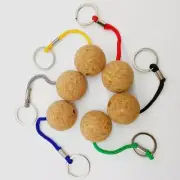 2Pcs Practical and Popular Floatable Keychain Buoyant Cork Keyring 35/53mm
