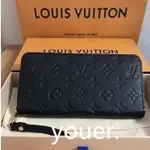 二手精品 LV 路易威登 LOUIS VUITTON ZIPPY 壓花 拉鍊 長夾 錢包 M61864 M62121