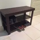 3-Tier Bamboo Shoe Rack Bench, Shoe Organizer, Storage Shelf