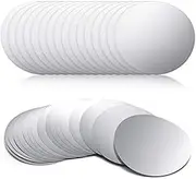 Skyley 50 Pieces Silver Wine Pourer Liquor Stopping Pour Disks Aluminum Foil Wine Whisky Pourer Thin Reusable Spout Disks for Beverage Beer Liquid Dispenser