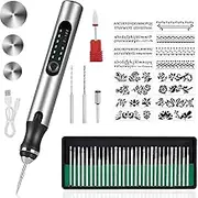 USB Rechargable Cordless Engraving Pen with 37bits,Mini Electric Engraver Pen Rotary Tools Engraved Jewelry Stone Metal Plastic Wood Resin Model
