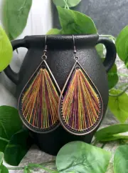 3” Bronze-tone Earring Set Bohemian Retro Drop Dangle New Free Ship B1081