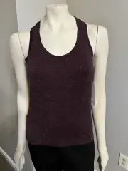Athleta Momentum Seamless Breathable Stretch Purple Sparkle Tank Top NWT Medium
