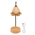 US 3W LED Touch Desk Lamp 3 Gear Dimmable Foldable Petal Shape Desktop Table