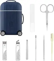 Manicure Set, Fingernail Clippers & Toenail Clippers, Stainless Steel Nail Clippers Travel & Grooming Kit Nail Tools Manicure & Pedicure Set with Suitcase Shape Case