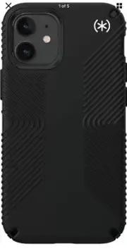 Speck - Presidio2 Grip Case for Apple® iPhone® 12 Mini - Black/Black/White